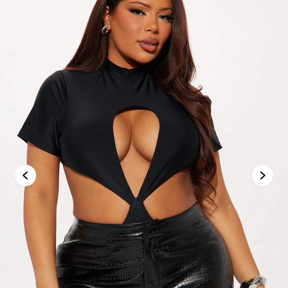 Fashion Nova Black Cut-Out Bodysuit - Picture 5 of 5